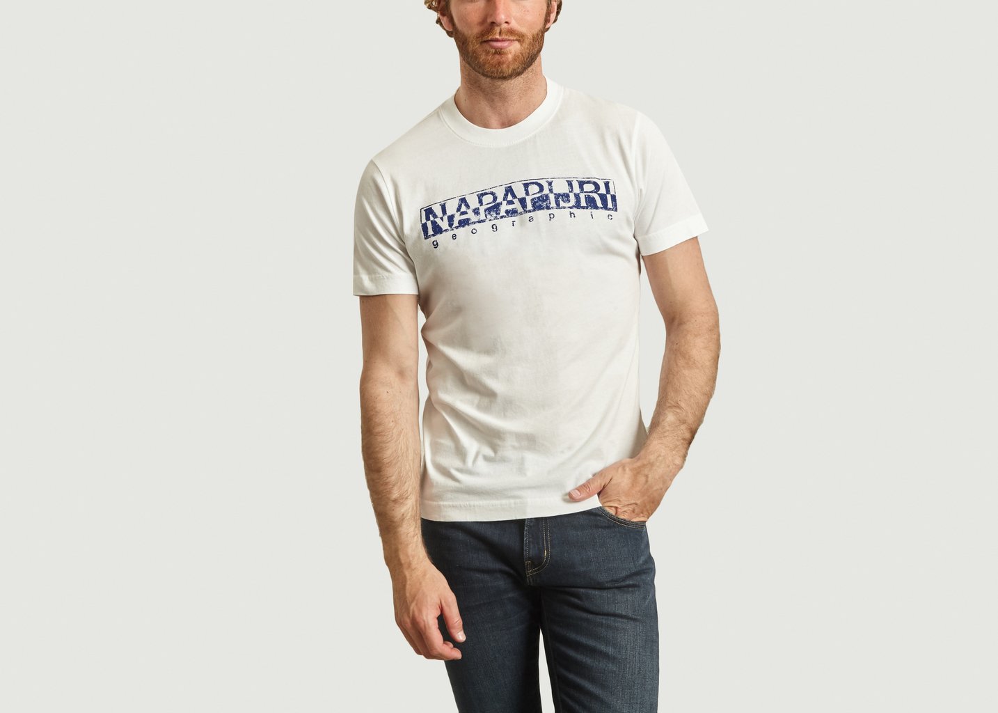 l'exception T shirt Solanos Blanc Napapijri