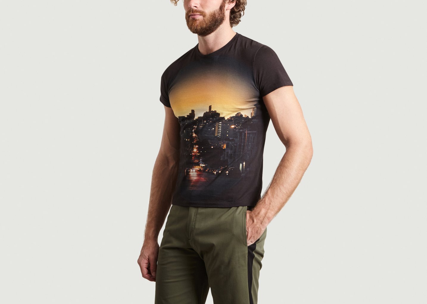 L'exception T Shirt Sunset Noir M.X Maxime Simoëns