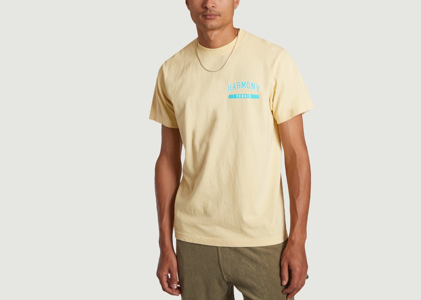 l'exception T shirt Tennis en coton Jaune Harmony