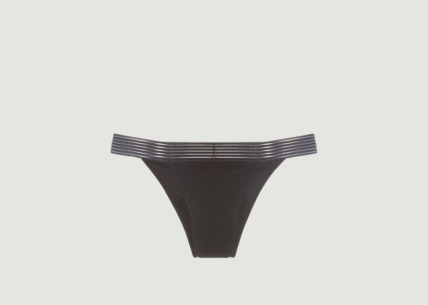 l'exception Tanga menstruel Noir Pantys
