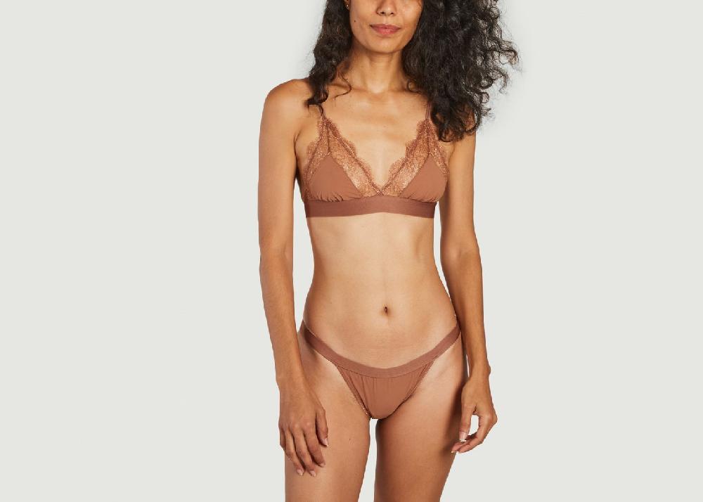 L'exception Tanga Wild Rose Marron Love Stories