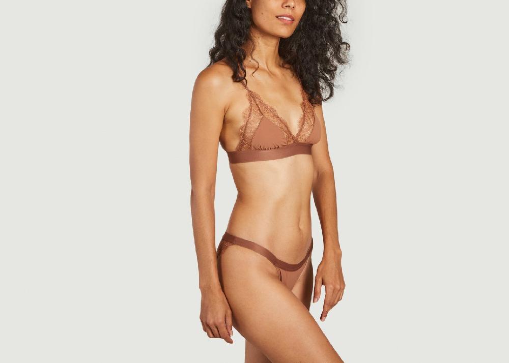 L'exception Tanga Wild Rose Marron Love Stories