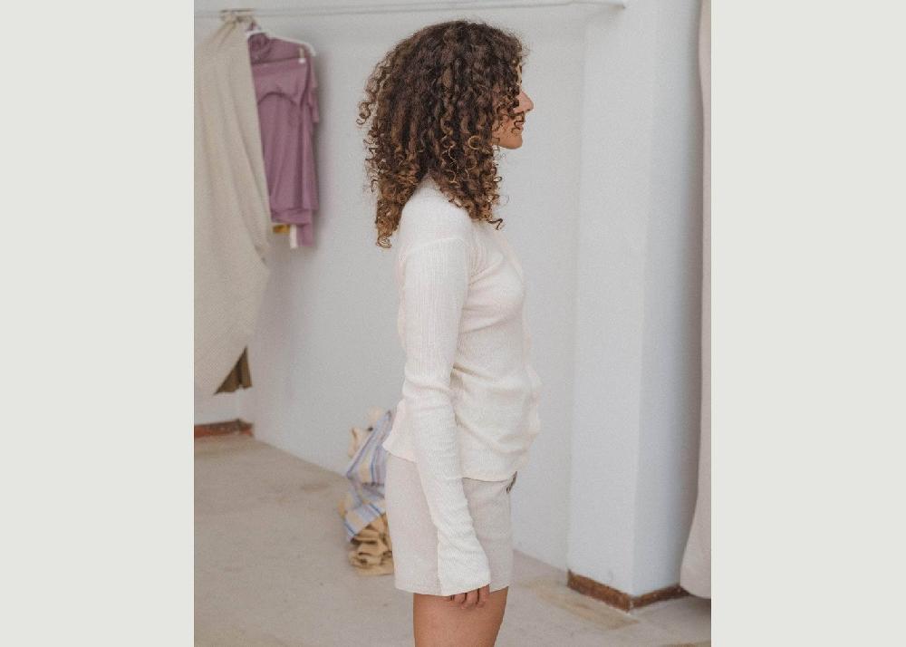 L'exception Tav Cardigan Snaps Blanc Baserange