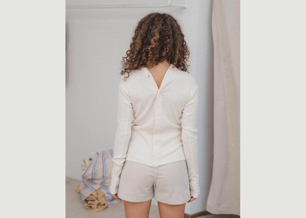 L'exception Tav Cardigan Snaps Blanc Baserange