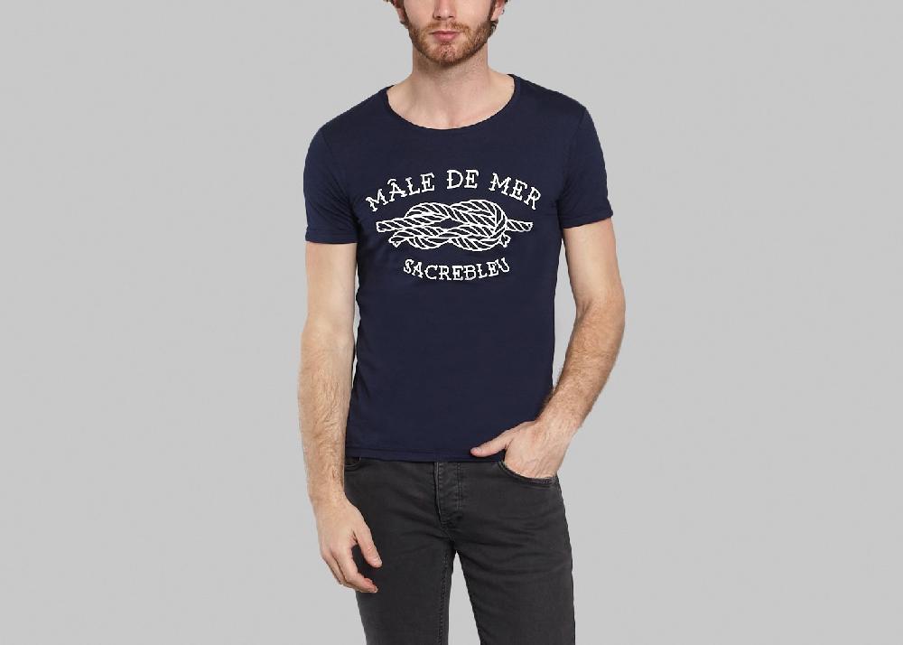 l'exception Tee Mâle De Mer Bleu Marine Sacrebleu