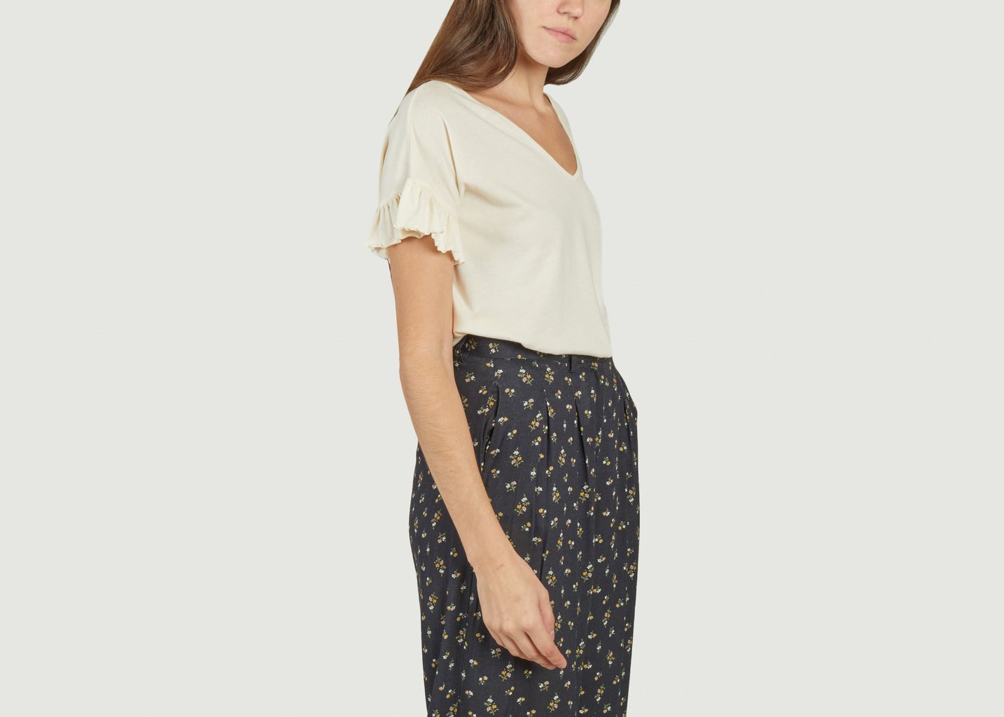 L'exception Teeshirt En Coton Bio Ecru Emile & Ida