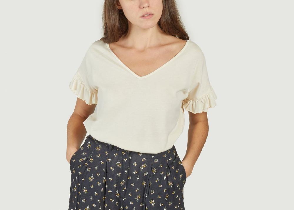 l'exception Teeshirt en coton bio Ecru Emile & Ida