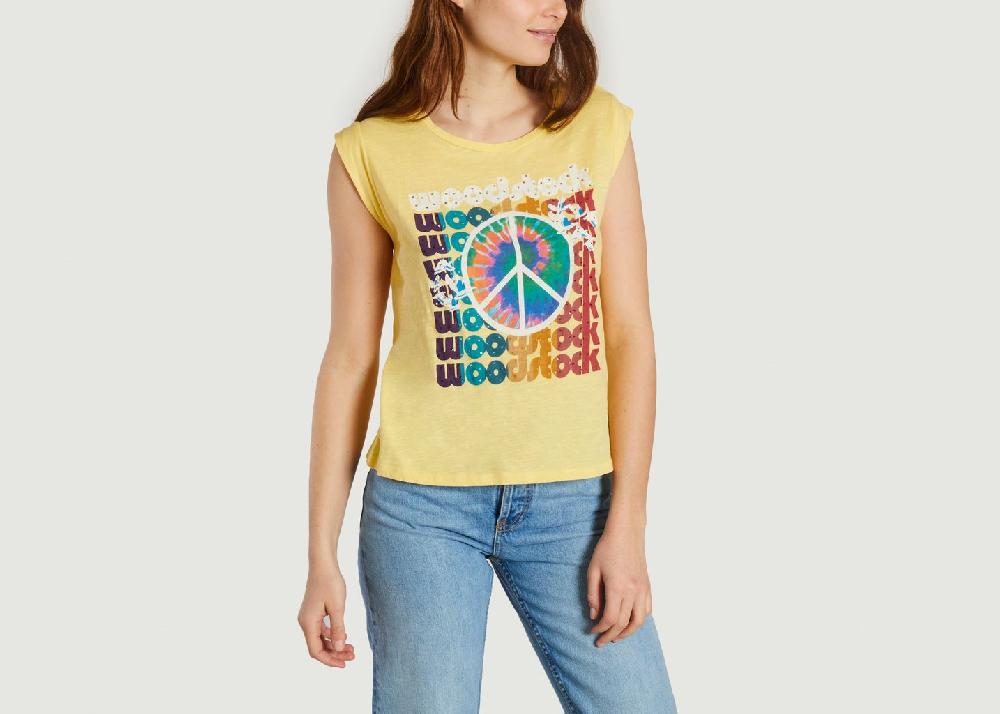 L'exception Teeshirt Festival Jaune Five Jeans