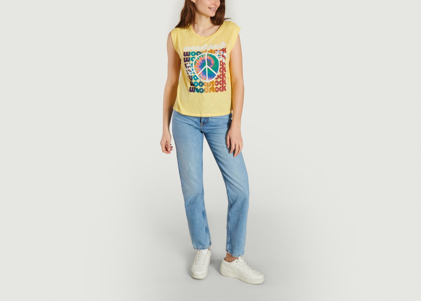 L'exception Teeshirt Festival Jaune Five Jeans