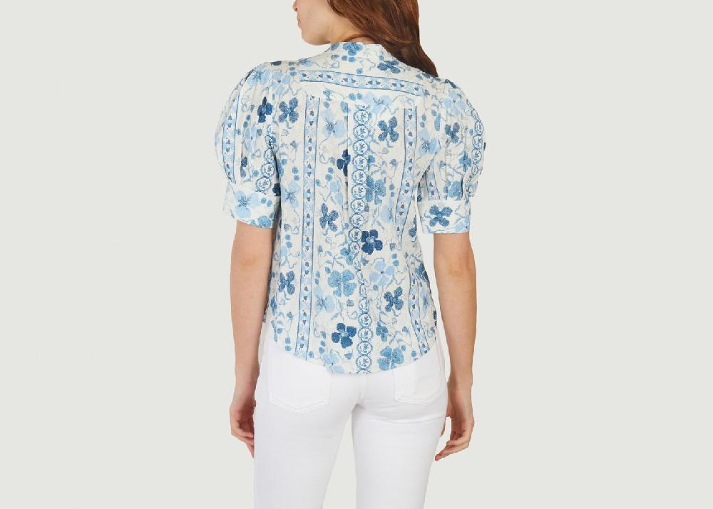 L'exception Top Boutonné Col Mao Bleu See By Chloé