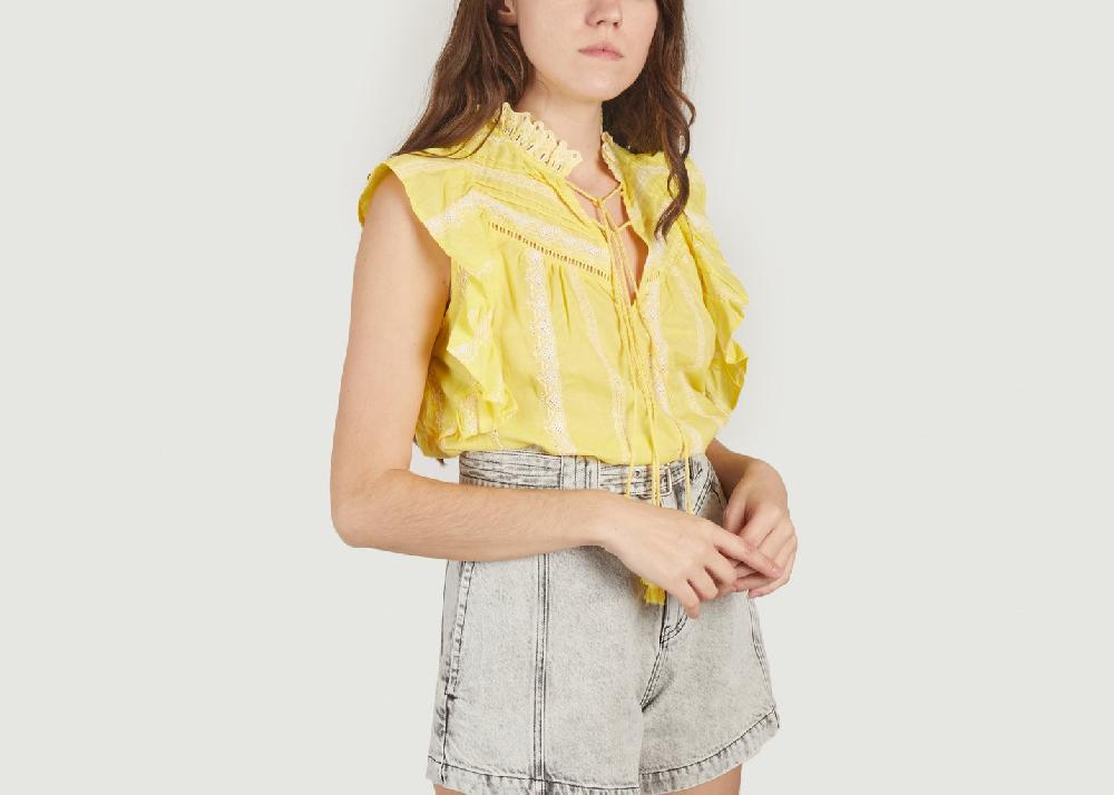 L'exception Top En Coton Louki Jaune Suncoo