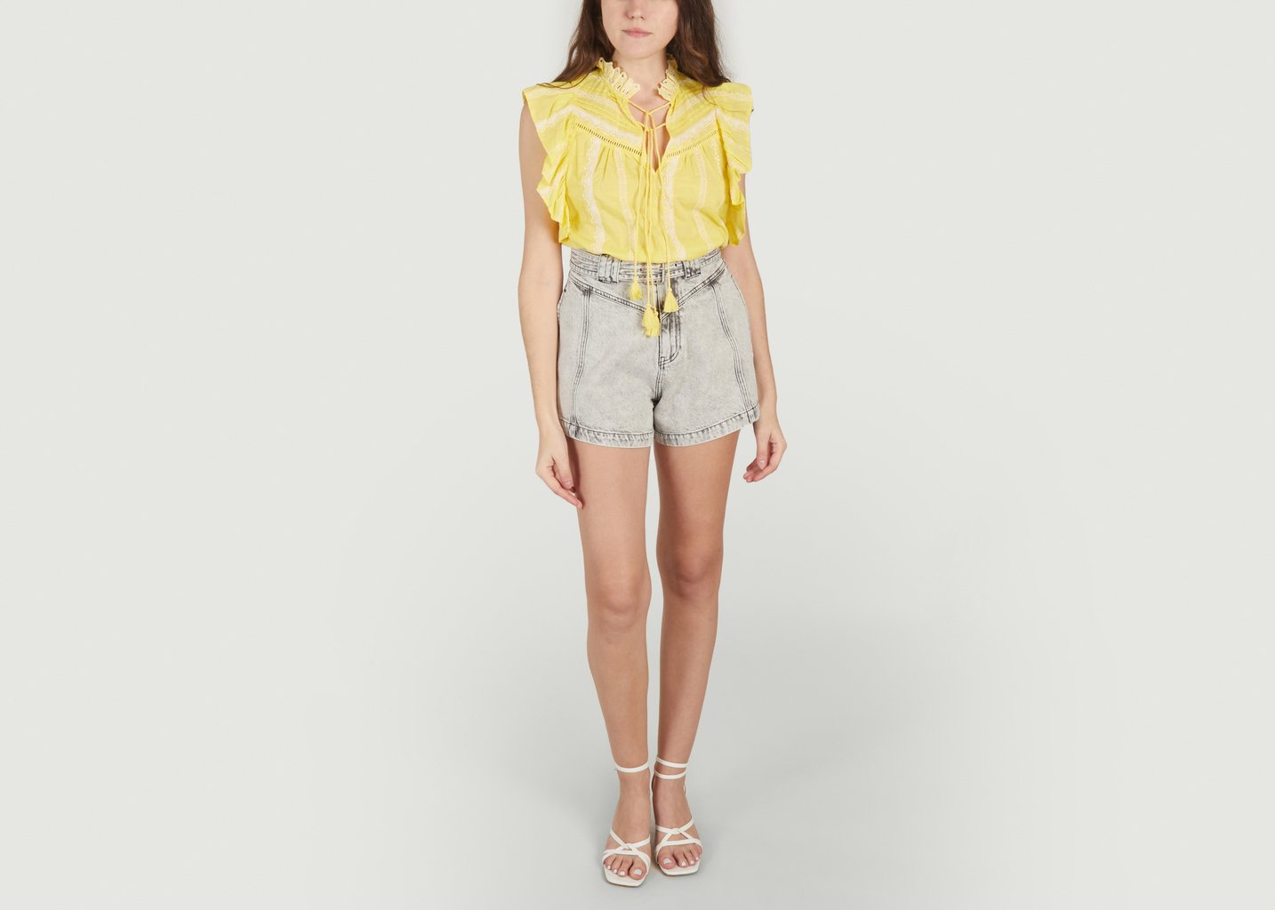 L'exception Top En Coton Louki Jaune Suncoo