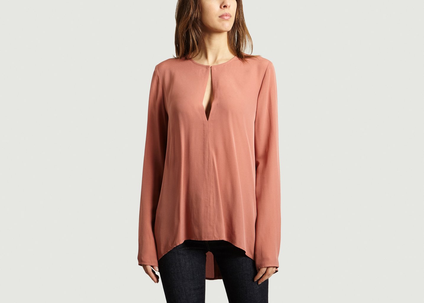 l'exception Top en Soie Grenadine Theory