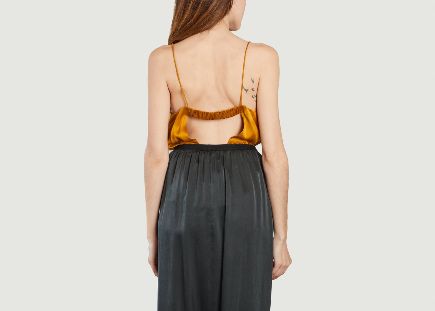 L'exception Top En Soie Muse Ocre Karma Koma