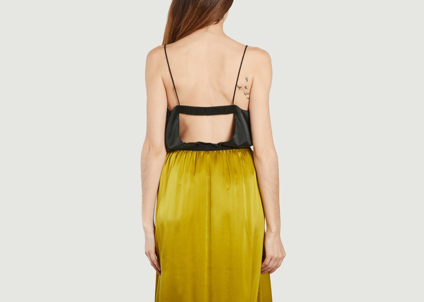L'exception Top En Soie Muse Vert Foncé Karma Koma