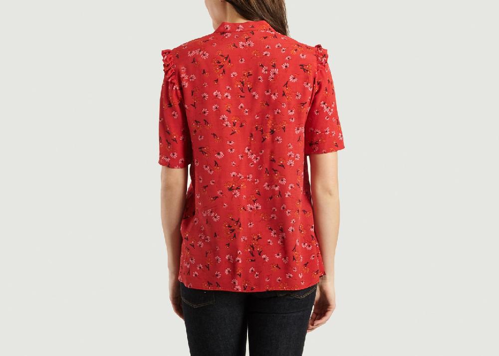 L'exception Top Imprimé Fleurs Rouge Tara Jarmon
