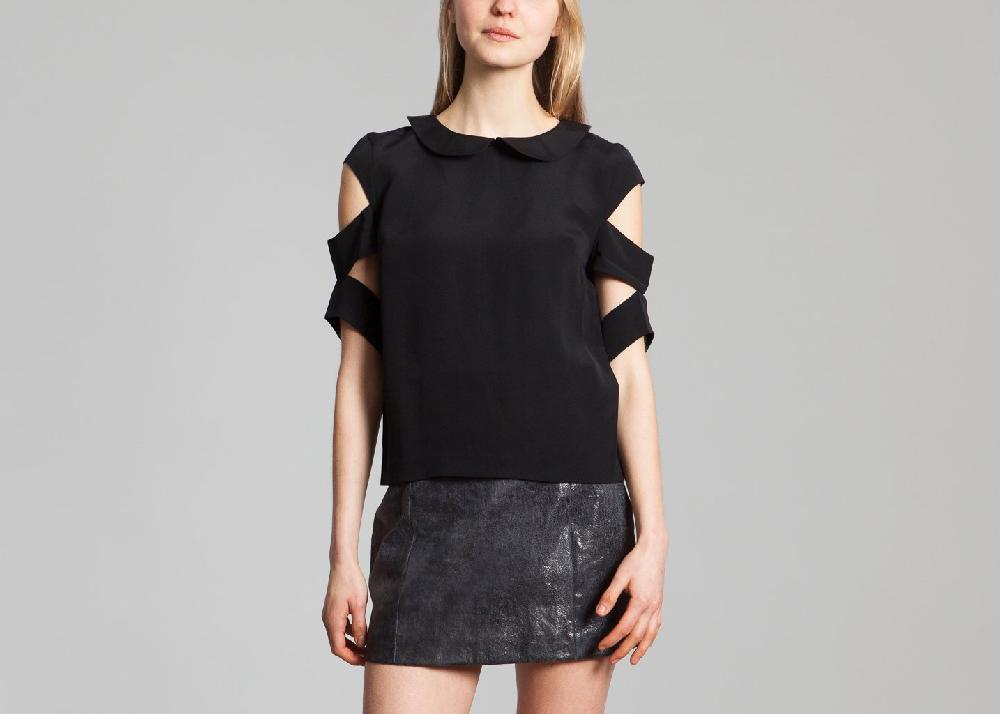 L'exception Top Soie Noir As I Am