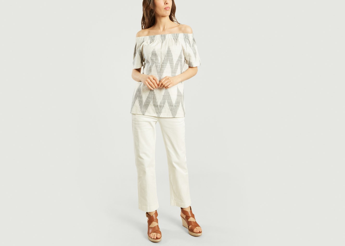 L'exception Top Tani Ecru Fabric Hunted & Collected