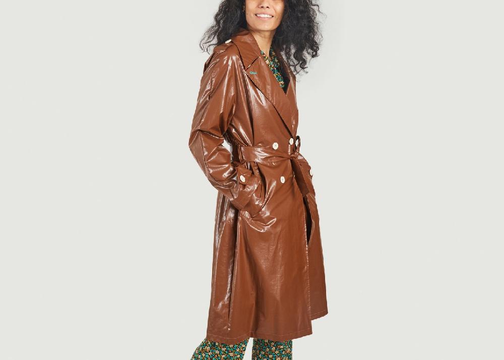 L'exception Trench Ciré Charron Marron Trench & Coat