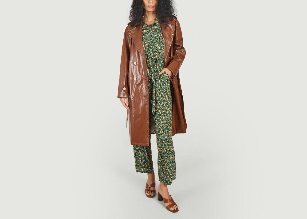 L'exception Trench Ciré Charron Marron Trench & Coat