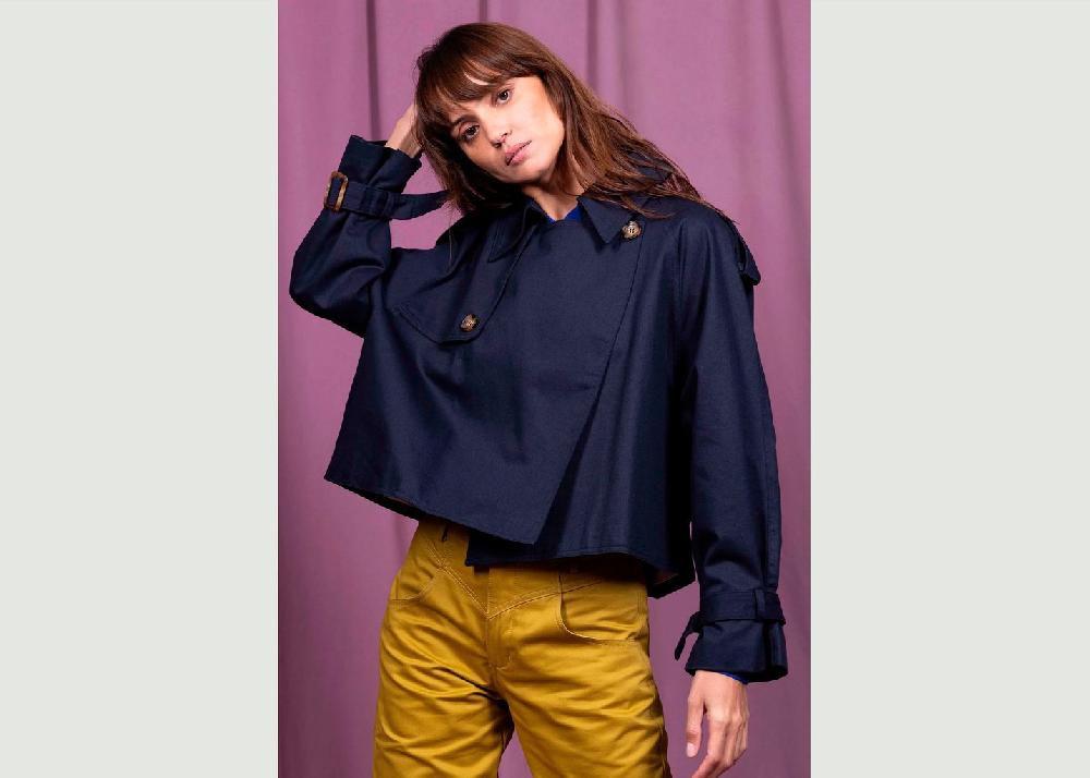 l'exception Veste Carlina Bleu Marine Misericordia