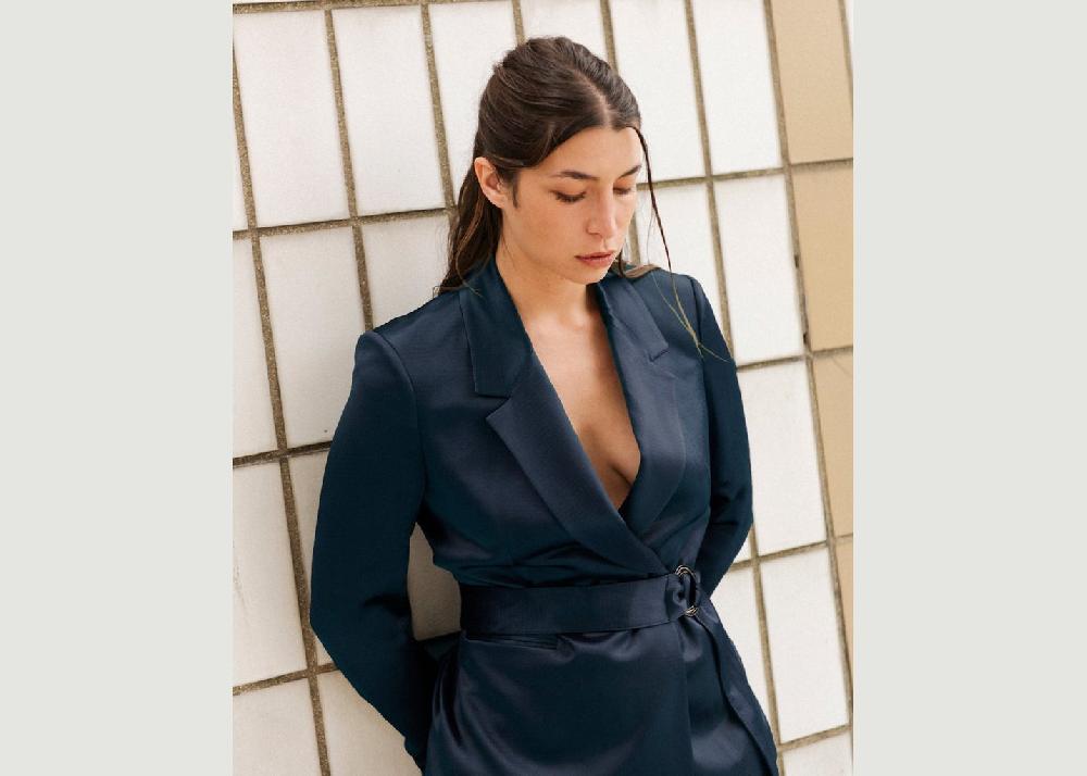 L'exception Veste Ceinturée Bleu 17H10