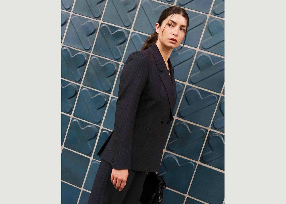 L'exception Veste Ceinturée Bleu Marine 17H10