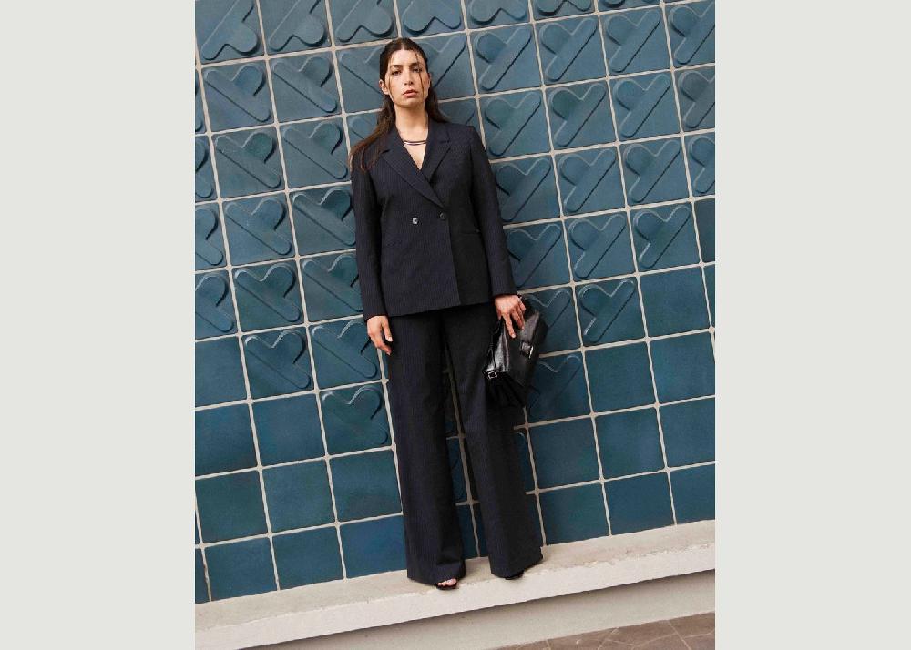 L'exception Veste Ceinturée Bleu Marine 17H10