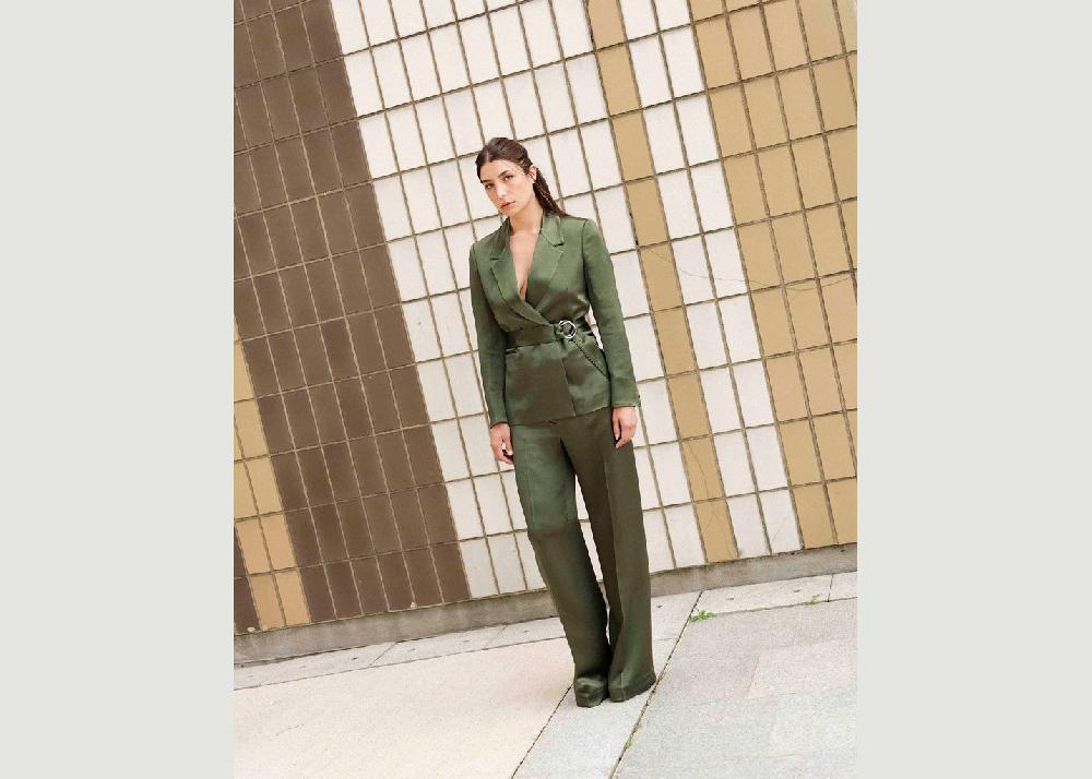 L'exception Veste Ceinturée Olive 17H10