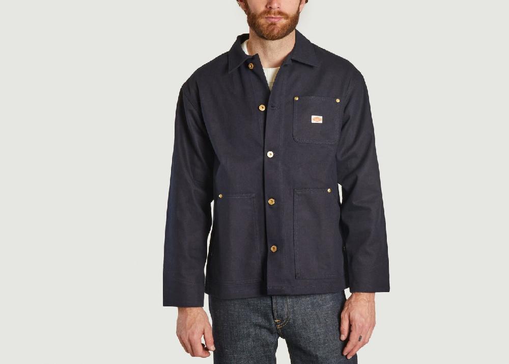 l'exception Veste Chore Bleu Marine Nudie Jeans