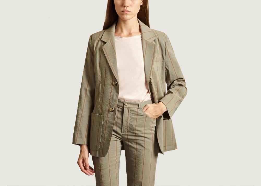 l'exception Veste de Tailleur Gris Laquintane