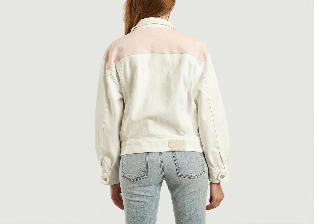 L'exception Veste Denim Patchwork Blanc Closed