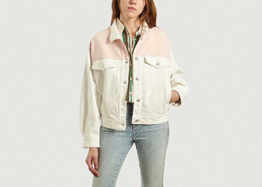 l'exception Veste denim patchwork Blanc Closed