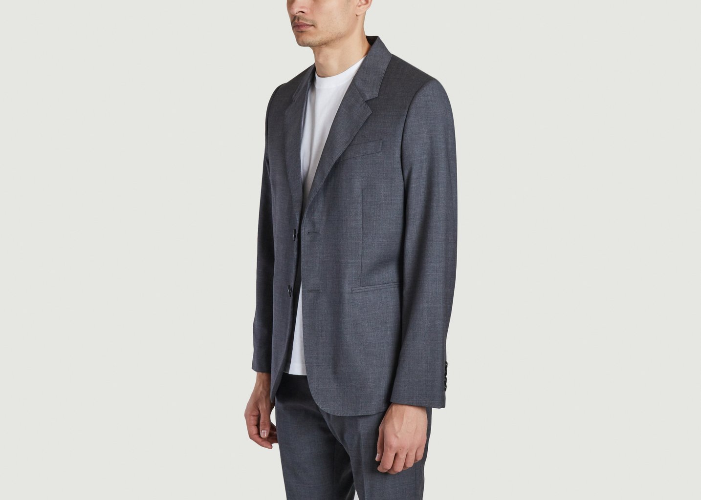 L'exception Veste Deux Boutons Gris AMI Paris