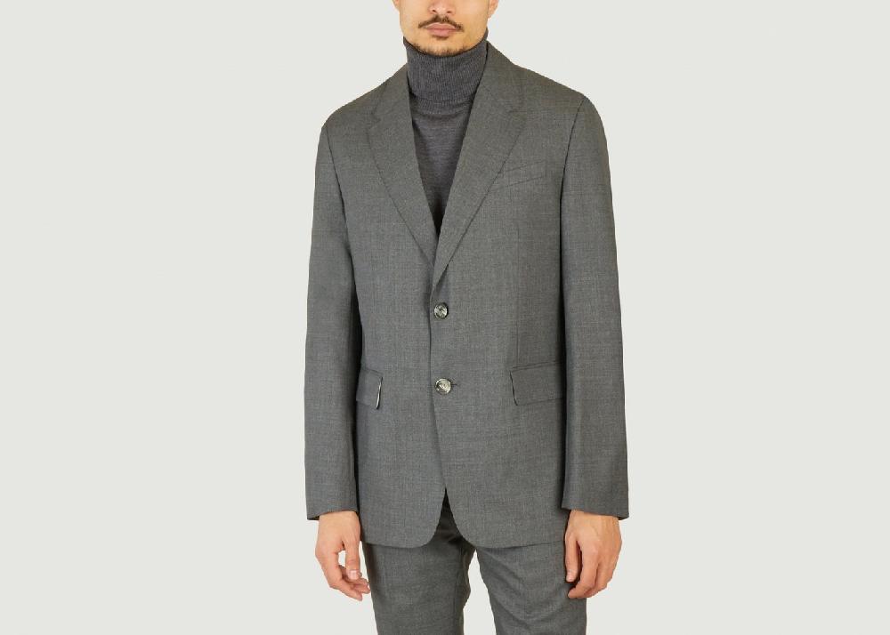 L'exception Veste Deux Boutons Gris AMI Paris