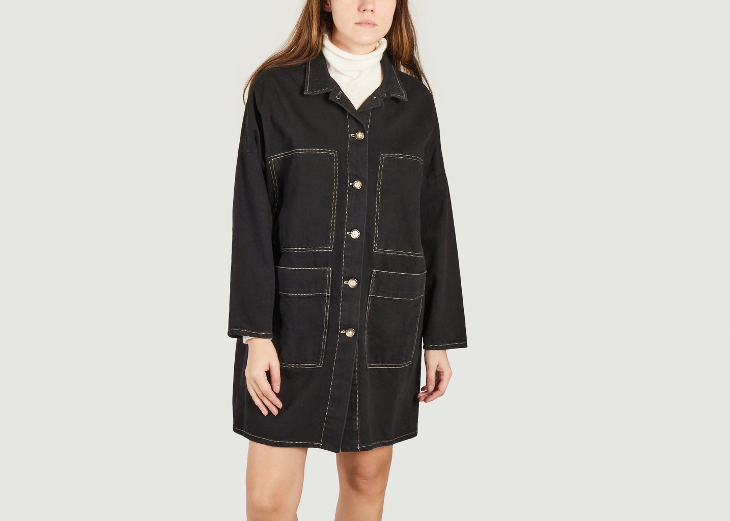 l'exception Veste en Jean Henry Noir Rita Row