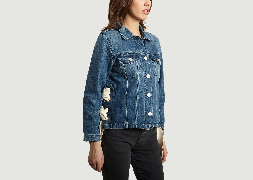 L'exception Veste En Jean Hollow Bleu 3x1