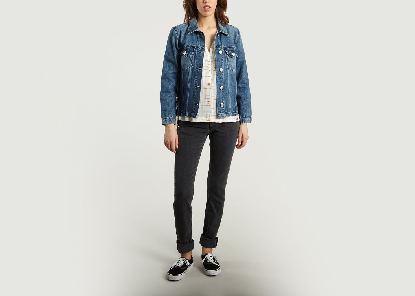L'exception Veste En Jean Hollow Bleu 3x1
