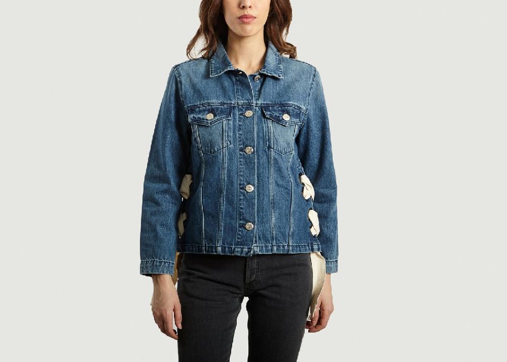 l'exception Veste en Jean Hollow Bleu 3x1