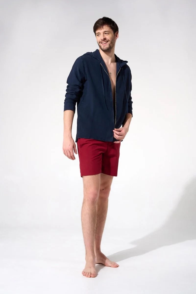 L'exception Veste En Lin Bleu Marine Apnee