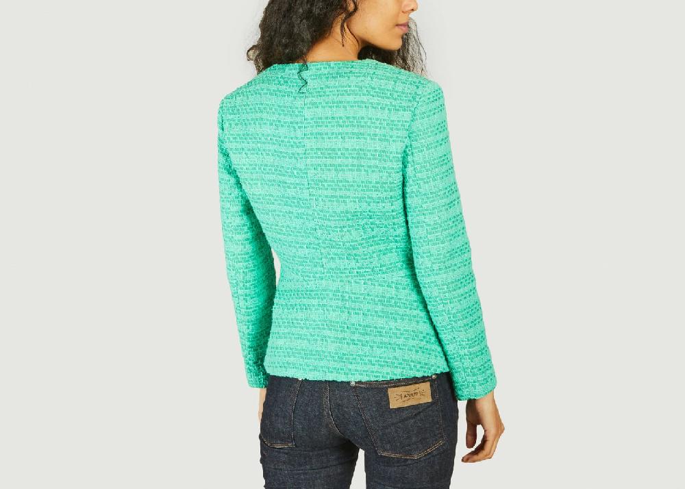 L'exception Veste En Tweed Vivete Vert Maje