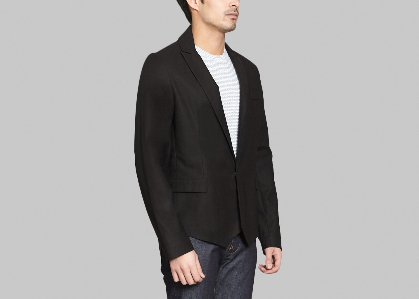 L'exception Veste Jean Noir Sébastien Blondin