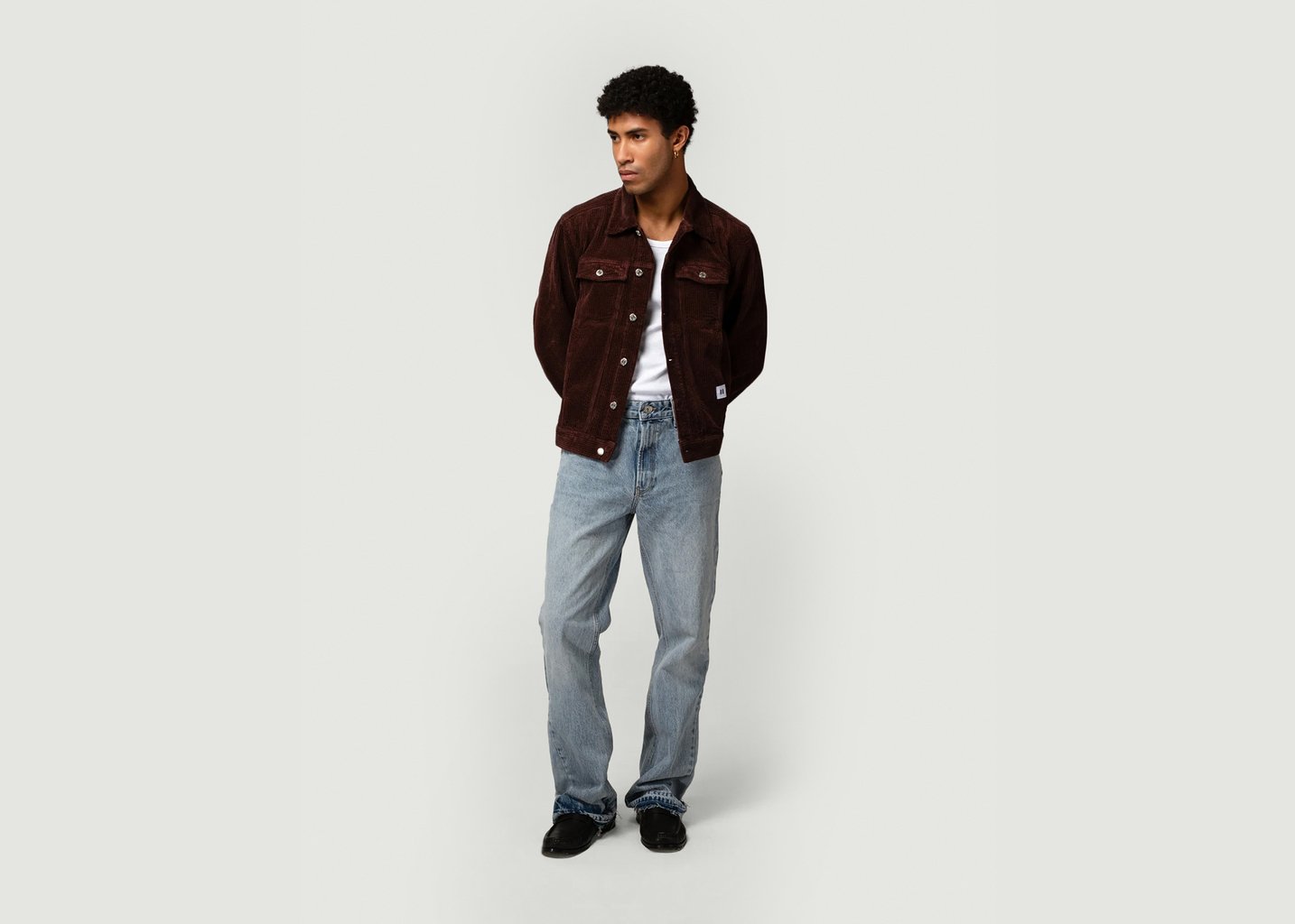 L'exception Veste Jim Chocolat Côtelé Paris