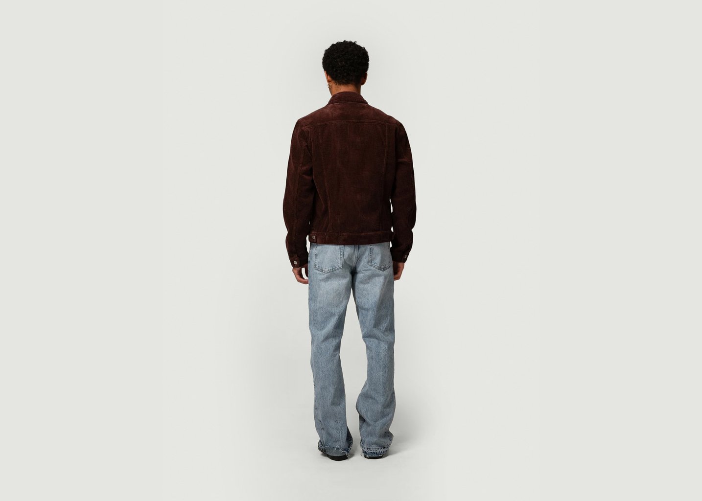 L'exception Veste Jim Chocolat Côtelé Paris