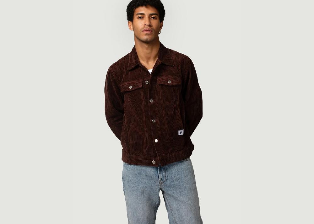 l'exception Veste Jim Chocolat Côtelé Paris