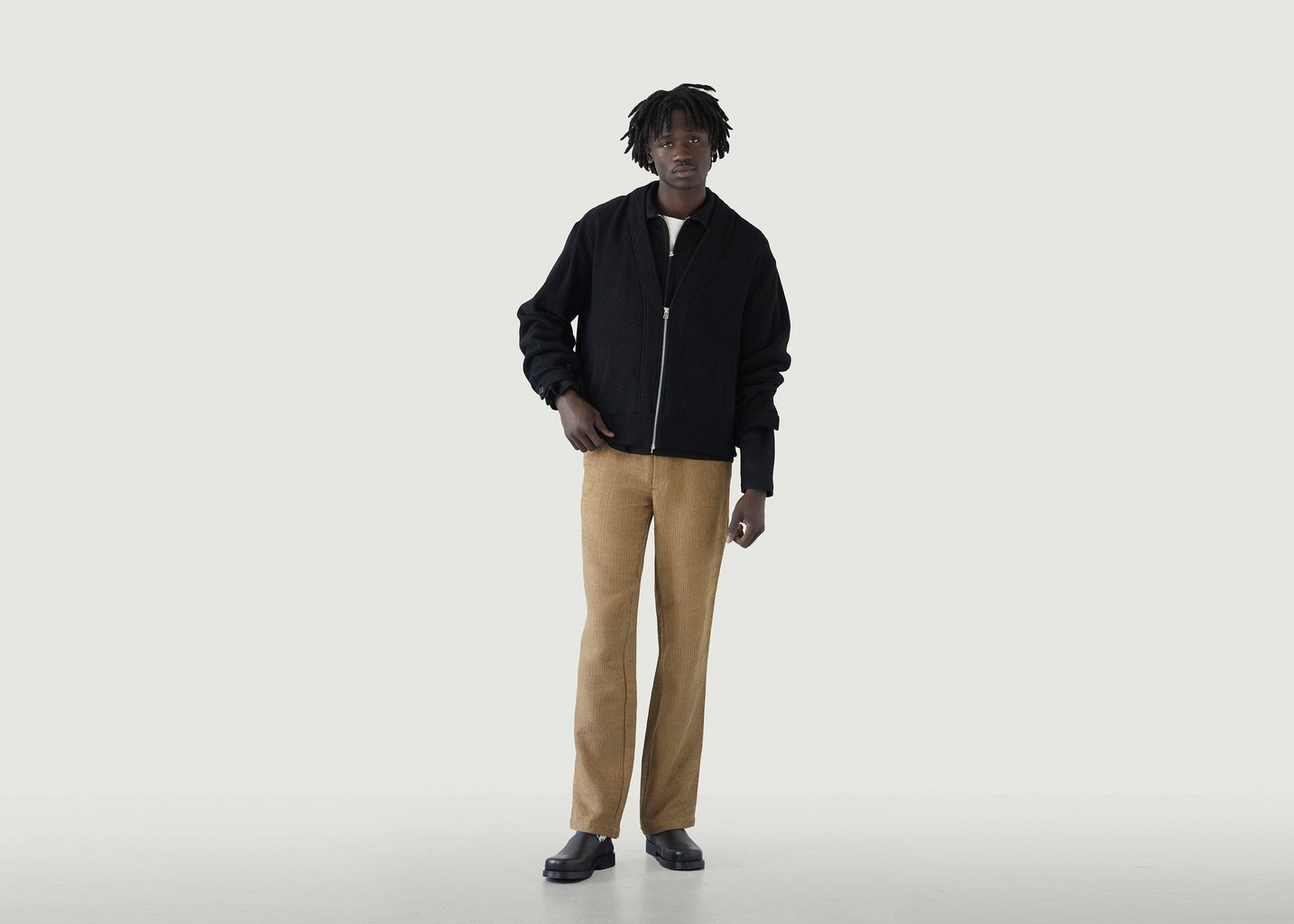 L'exception Veste Jin En Laine Noir Walkers Appeal