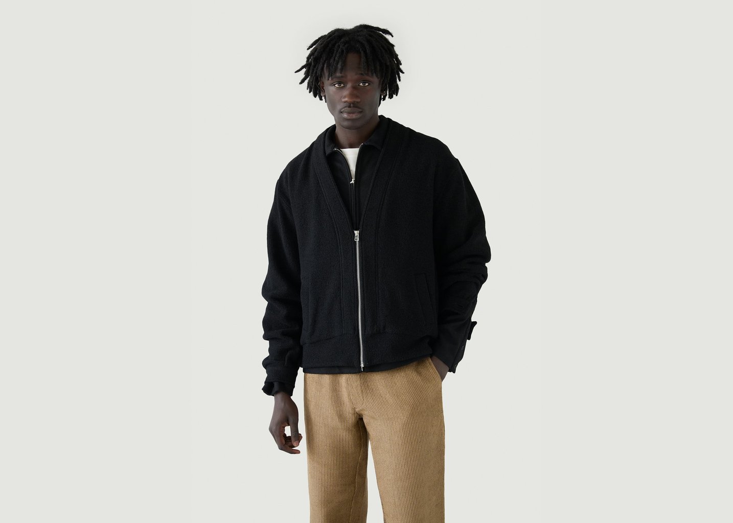 L'exception Veste Jin En Laine Noir Walkers Appeal