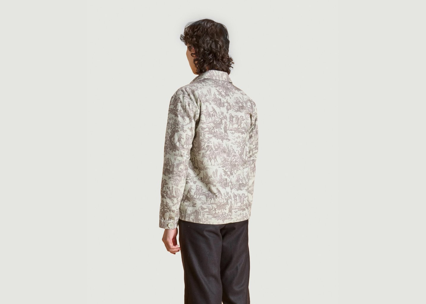 L'exception Veste Le Bleu Céladon Imprimé Soubacq