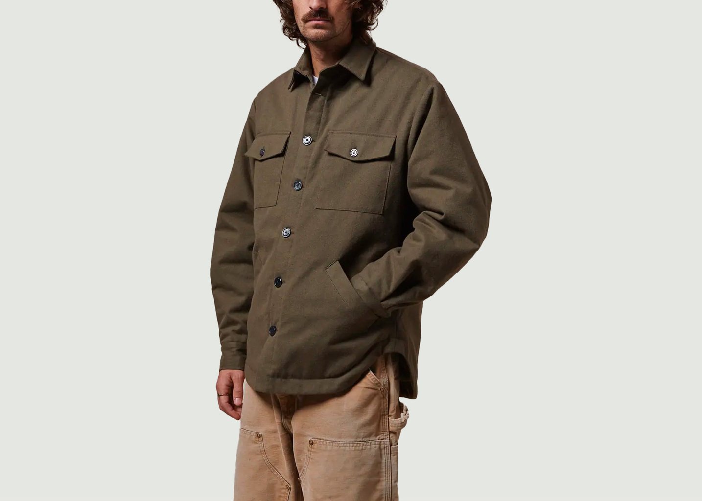 l'exception Veste Matelassée Taupe Later