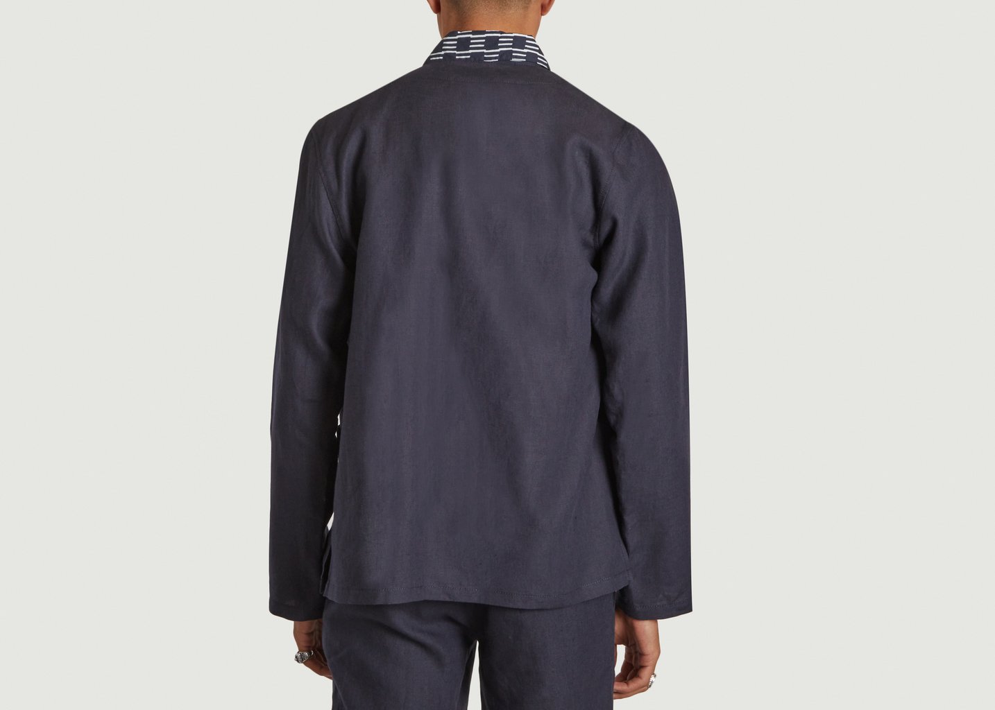 L'exception Veste Non Doublée En Lin Noir Agnès B